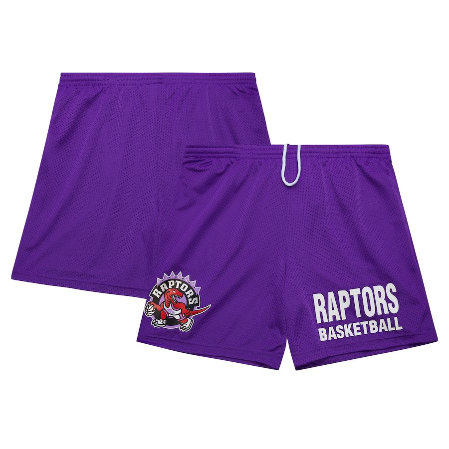 2025 Men NBA Toronto Raptors Purple Shorts